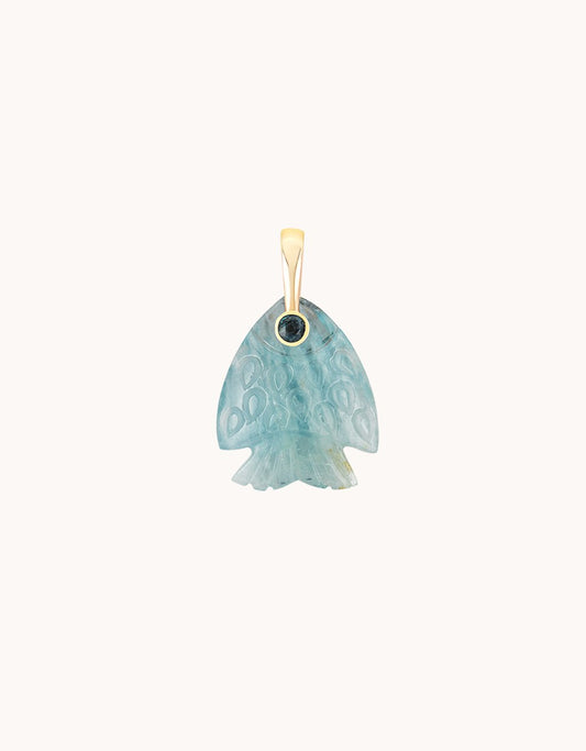 kate collins large fish charm with gemstone