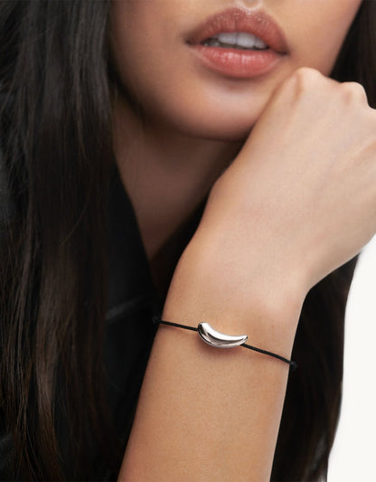 PDPAOLA Orbit Silver Cord Bracelet